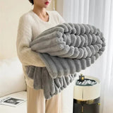 LUXURY RABBIT FAUX-FUR BLANKET - 50% OFF