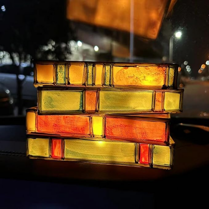 BOOK STACK NIGHT LAMP -  50% OFF