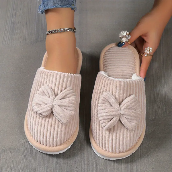 COZY BOW SLIPPERS - 40% OFF
