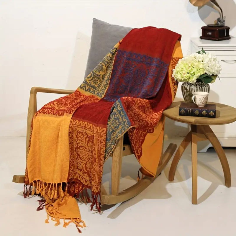 CHENILLE BOHO THROW BLANKET - 50% OFF