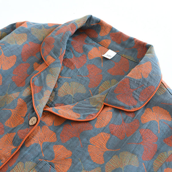 FALLEN GINGKO LEAF PAJAMA SET - 50% OFF