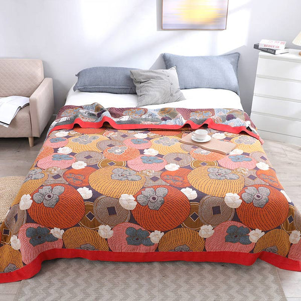 VINTAGE FAN BLOSSOM QUILT - 50% OFF