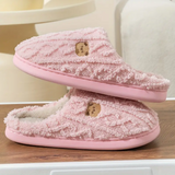 BEAR PRINT SHERPA SLIPPERS - 40% OFF