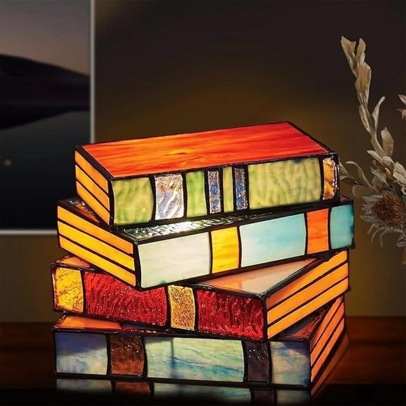 BOOK STACK NIGHT LAMP -  50% OFF