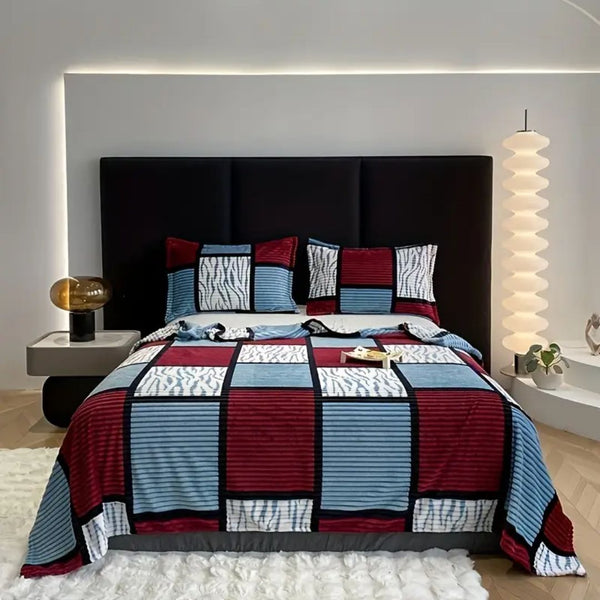 STRIPED FLANNEL BLANKET - 50% OFF