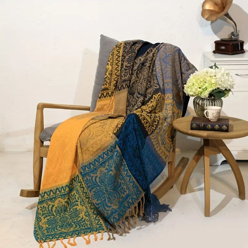 CHENILLE BOHO THROW BLANKET - 50% OFF