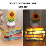 BOOK STACK NIGHT LAMP -  50% OFF