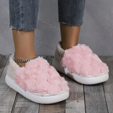FLUFFY PLAID SLIPPERS - 40% OFF