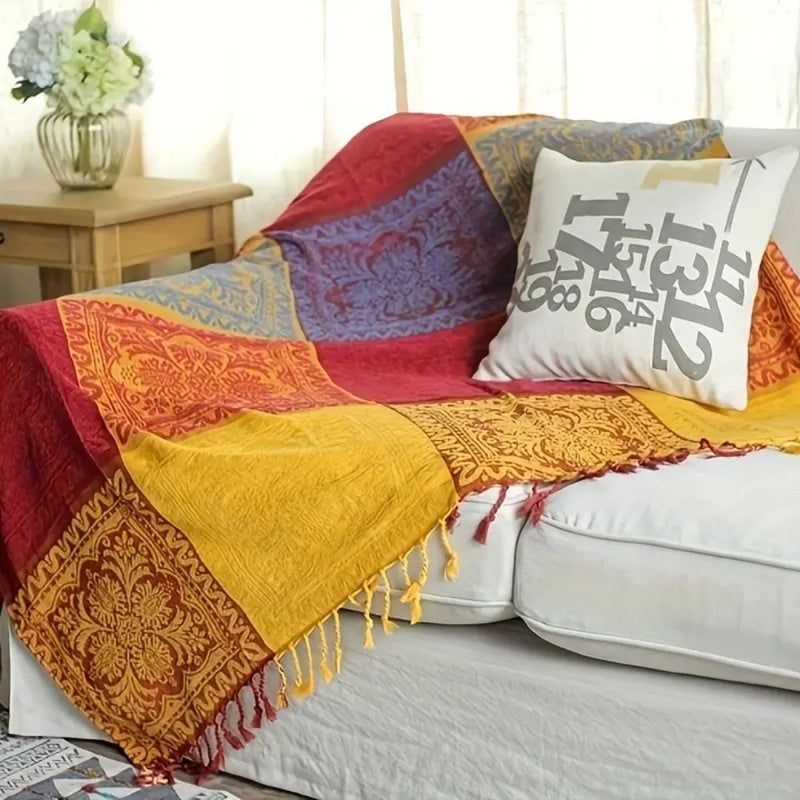 CHENILLE BOHO THROW BLANKET - 50% OFF