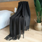 COZY TASSEL KNIT THROW BLANKET - 50% OFF