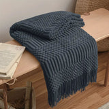 VINTAGE TASSEL KNIT BLANKET - 50% OFF