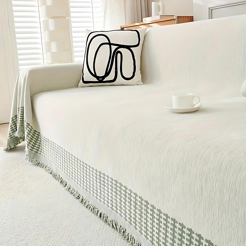 WHEAT SPIKE COUCH COVER - 50% OFF