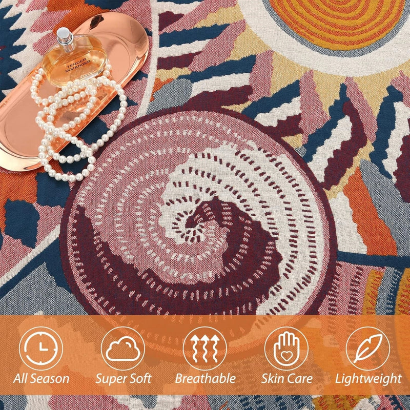 SUNSET BOHO REVERSIBLE BLANKET - 50% OFF