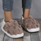 FLUFFY PLAID SLIPPERS - 40% OFF