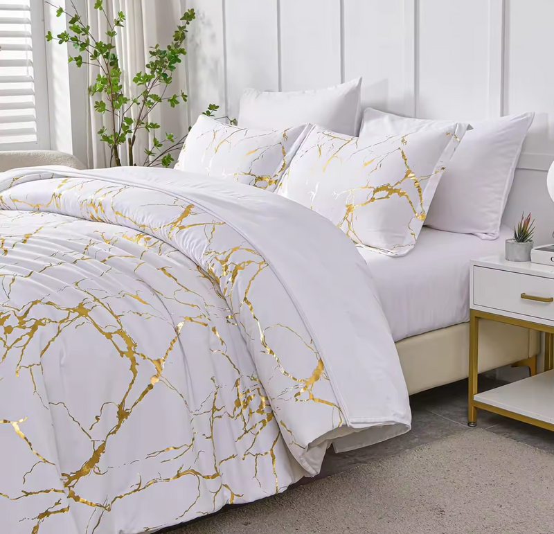 BRONZE MARBLE | Premium Doona Cover Set - 50% OFF