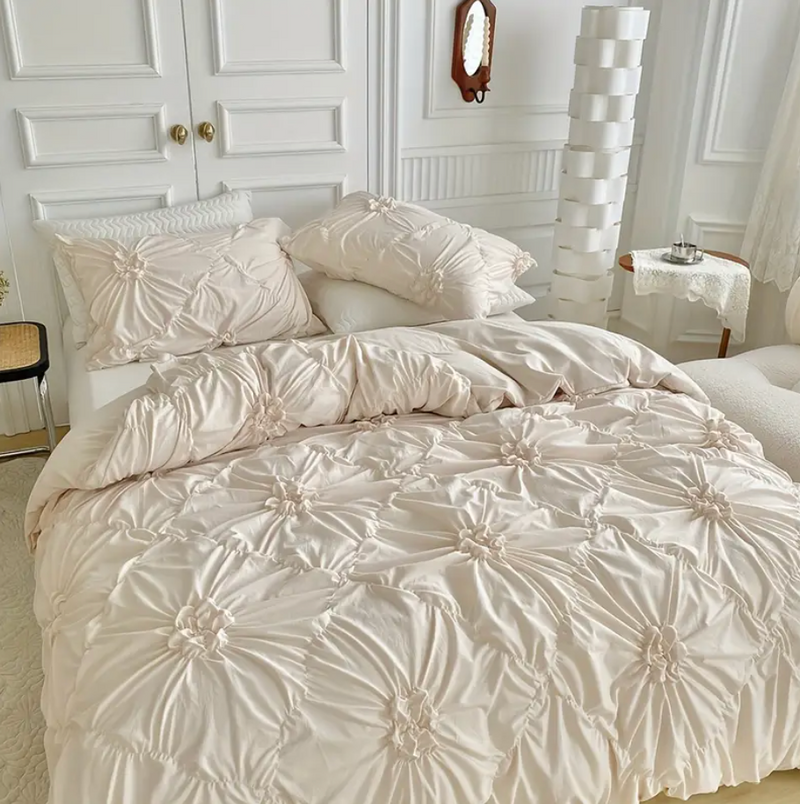 White Ruffle Doona FLOWER RUFFLE | Premium Doona Cover Set - 50% OFF – DREAMSLEEP AUSTRALIA
