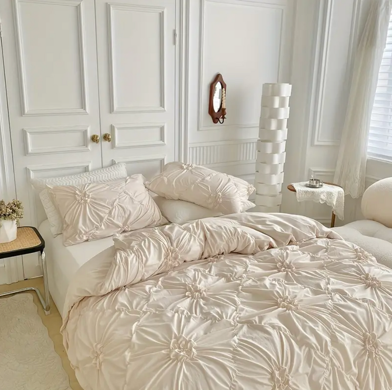 White Ruffle Doona FLOWER RUFFLE | Premium Doona Cover Set - 50% OFF – DREAMSLEEP AUSTRALIA