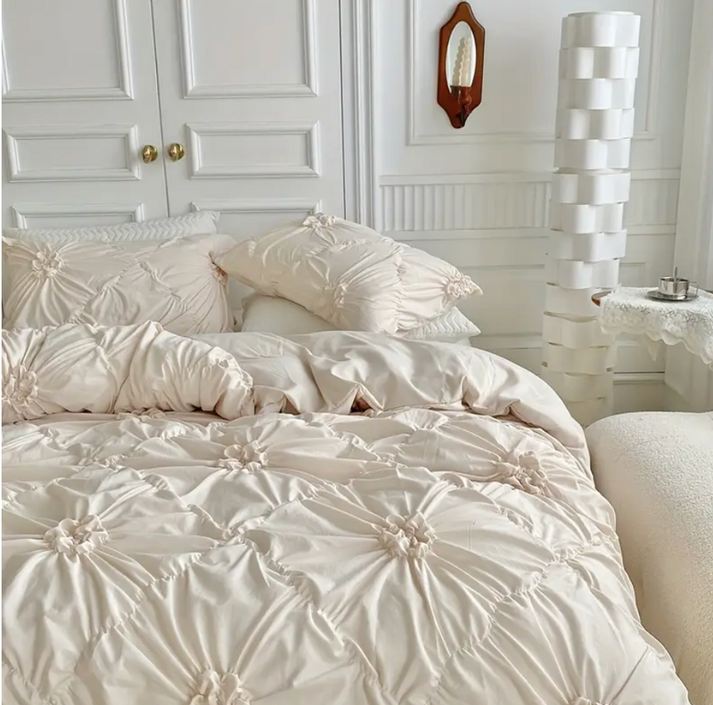 White Ruffle Doona FLOWER RUFFLE | Premium Doona Cover Set - 50% OFF – DREAMSLEEP AUSTRALIA