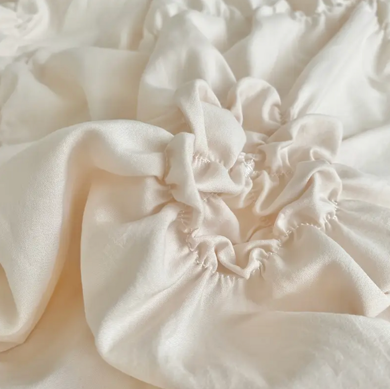White Ruffle Doona FLOWER RUFFLE | Premium Doona Cover Set - 50% OFF – DREAMSLEEP AUSTRALIA