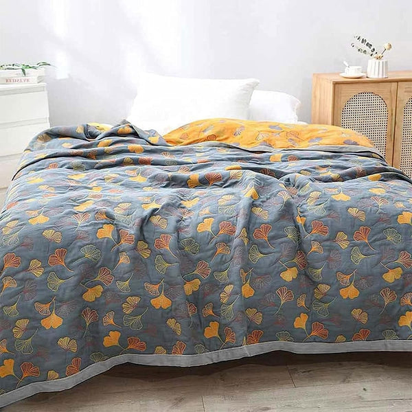 GINGKO LEAF THROW BLANKET - 50% OFF