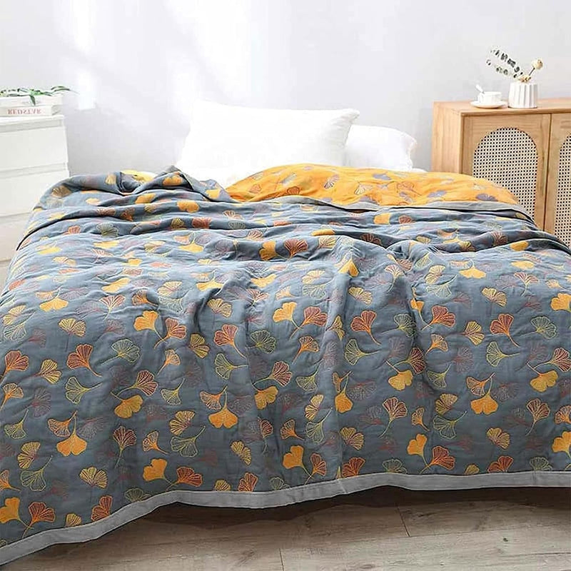 GINGKO LEAF THROW BLANKET - 50% OFF